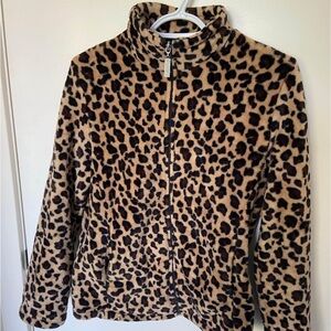 Leopard Print Fleece Jacket